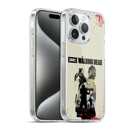 AMC The Walking Dead Silhouettes Daryl Full Soft Gel Case for Apple iPhone 15 Pro & MagSafe