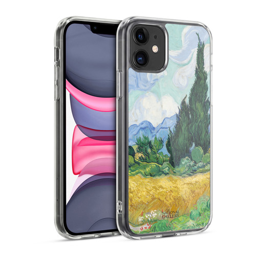 The National Gallery Art A Wheatfield With Cypresses Soft Gel Case for Apple iPhone 11