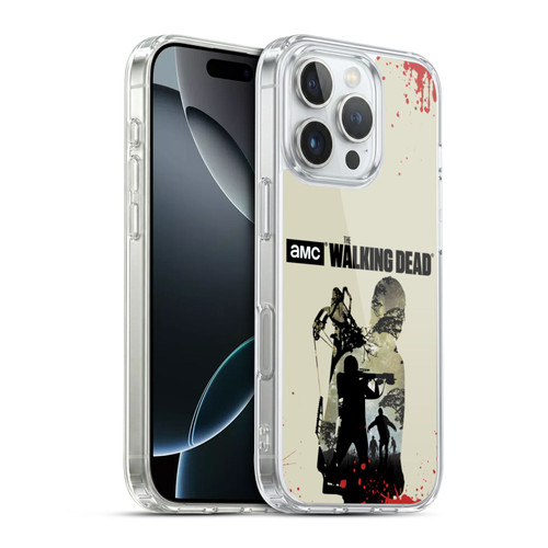 AMC The Walking Dead Silhouettes Daryl Full Soft Gel Case for Apple iPhone 16 Pro & MagSafe