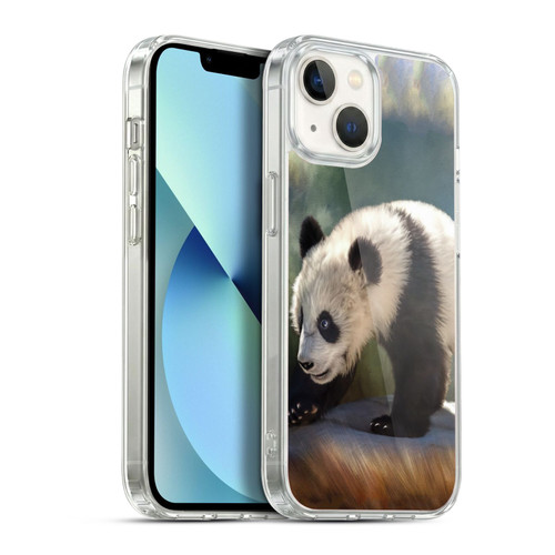 Simone Gatterwe Animals Panda Bear Soft Gel Case for Apple iPhone 13