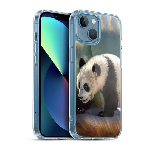 Simone Gatterwe Animals Panda Bear Soft Gel Case for Apple iPhone 13 Mini & MagSafe