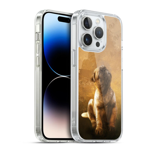 Simone Gatterwe Animals Pug Puppy Soft Gel Case for Apple iPhone 14 Pro & MagSafe
