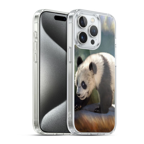 Simone Gatterwe Animals Panda Bear Soft Gel Case for Apple iPhone 15 Pro & MagSafe