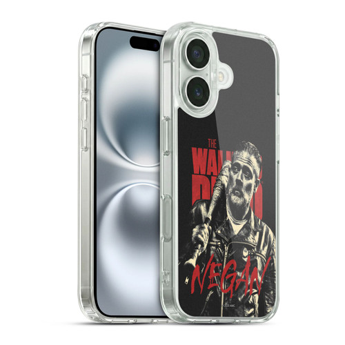 AMC The Walking Dead Season 10 Character Portraits Negan Soft Gel Case for Apple iPhone 16 & MagSafe