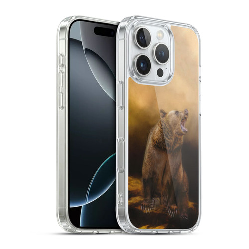 Simone Gatterwe Animals Roaring Grizzly Bear Soft Gel Case for Apple iPhone 16 Pro & MagSafe