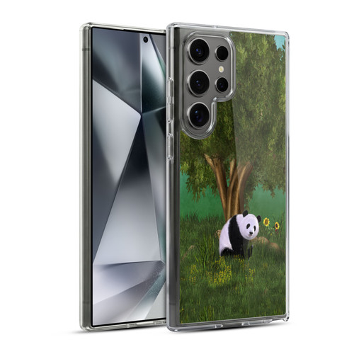 Simone Gatterwe Animals Cute Panda Soft Gel Case for Samsung Galaxy S24 Ultra 5G & MagSafe