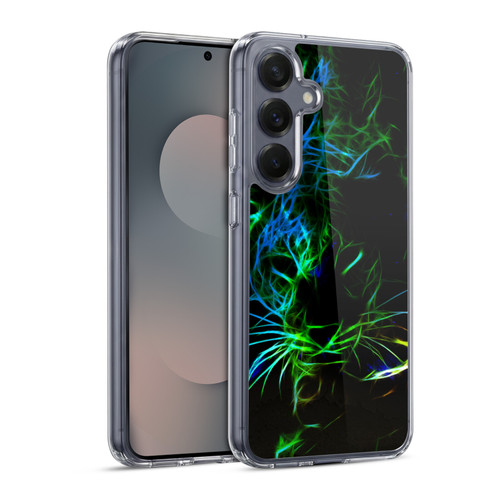 Simone Gatterwe Animals Neon Leopard Soft Gel Case for Samsung Galaxy S25 & MagSafe