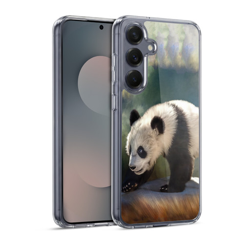 Simone Gatterwe Animals Panda Bear Soft Gel Case for Samsung Galaxy S25 & MagSafe
