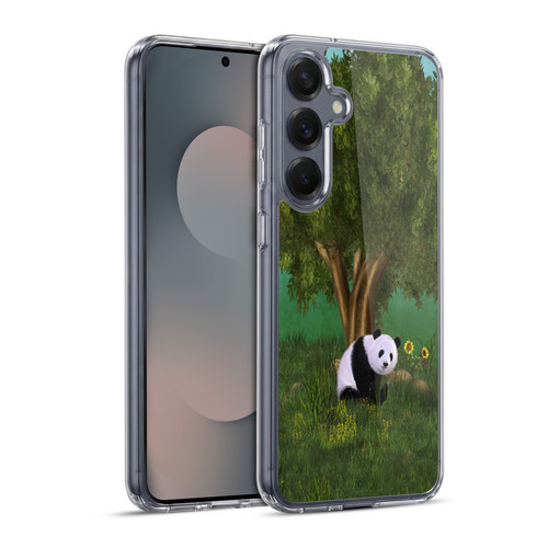Simone Gatterwe Animals Cute Panda Soft Gel Case for Samsung Galaxy S25+ & MagSafe