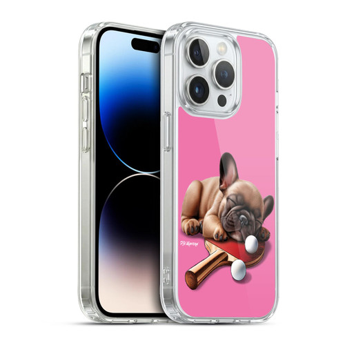 P.D. Moreno Sport Puppies French Bulldog Ping Pong Soft Gel Case for Apple iPhone 13 Pro & MagSafe
