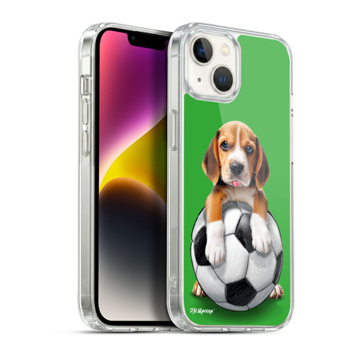 P.D. Moreno Sport Puppies Beagle Soccer Soft Gel Case for Apple iPhone 14 Plus & MagSafe