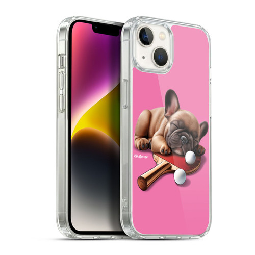 P.D. Moreno Sport Puppies French Bulldog Ping Pong Soft Gel Case for Apple iPhone 14 Plus & MagSafe
