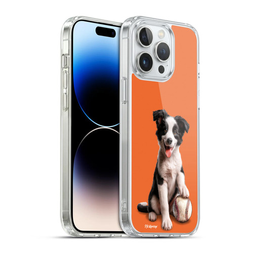 P.D. Moreno Sport Puppies Border Collie Baseball Soft Gel Case for Apple iPhone 14 Pro Max & MagSafe