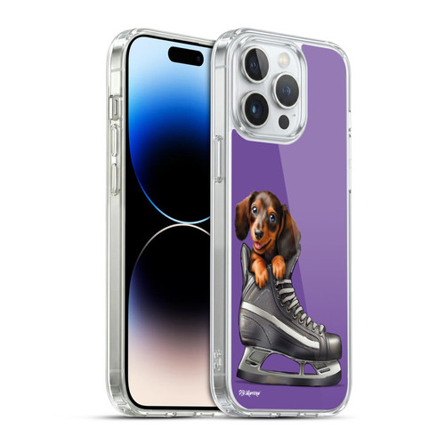 P.D. Moreno Sport Puppies Dachshund Hockey Soft Gel Case for Apple iPhone 14 Pro Max & MagSafe
