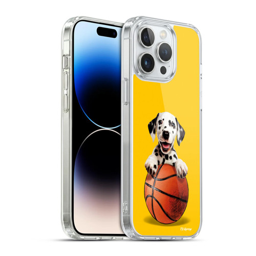 P.D. Moreno Sport Puppies Dalmatian Basket Soft Gel Case for Apple iPhone 14 Pro Max & MagSafe