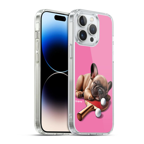 P.D. Moreno Sport Puppies French Bulldog Ping Pong Soft Gel Case for Apple iPhone 14 Pro Max & MagSafe