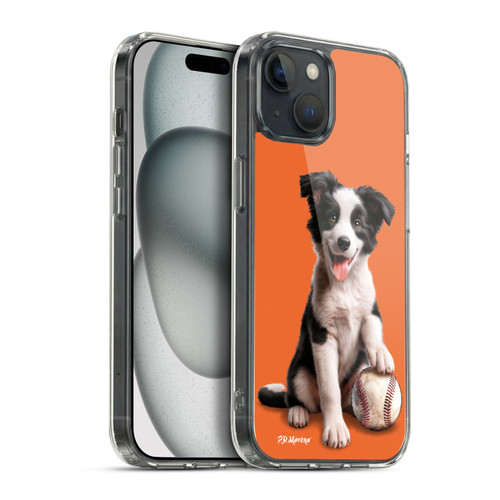 P.D. Moreno Sport Puppies Border Collie Baseball Soft Gel Case for Apple iPhone 15 Plus & MagSafe