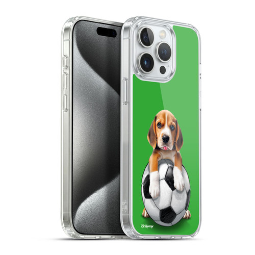 P.D. Moreno Sport Puppies Beagle Soccer Soft Gel Case for Apple iPhone 15 Pro Max & MagSafe