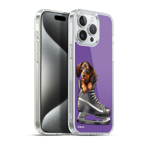 P.D. Moreno Sport Puppies Dachshund Hockey Soft Gel Case for Apple iPhone 15 Pro Max & MagSafe