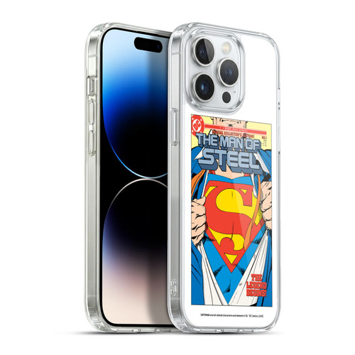 Superman DC Comics Famous Comic Book Covers The Man of Steel 1 Soft Gel Case for Apple iPhone 13 Pro Max & MagSafe