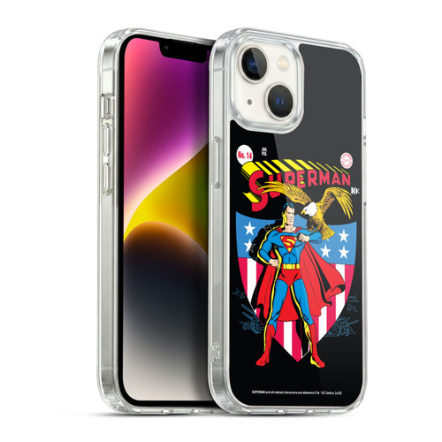 Superman DC Comics Famous Comic Book Covers Number 14 Soft Gel Case for Apple iPhone 14