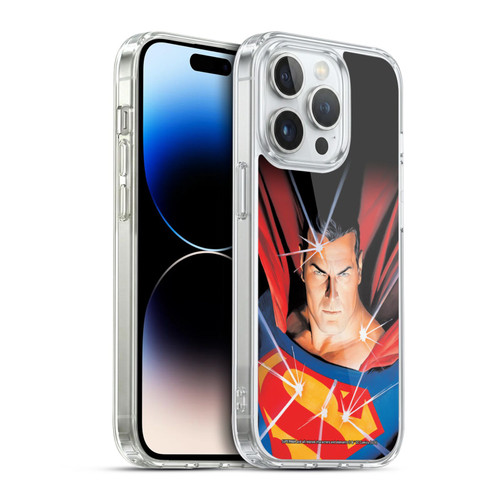 Superman DC Comics Famous Comic Book Covers Mythology Soft Gel Case for Apple iPhone 14 Pro & MagSafe