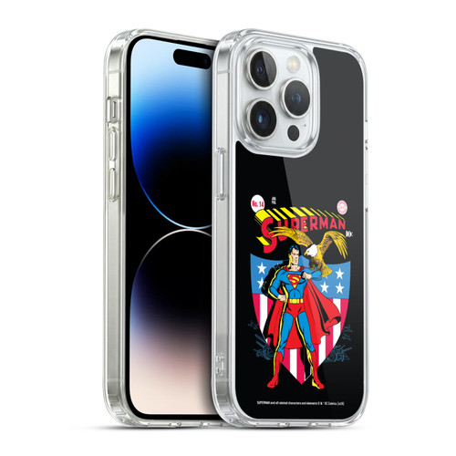 Superman DC Comics Famous Comic Book Covers Number 14 Soft Gel Case for Apple iPhone 14 Pro & MagSafe