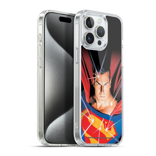 Superman DC Comics Famous Comic Book Covers Mythology Soft Gel Case for Apple iPhone 15 Pro Max & MagSafe