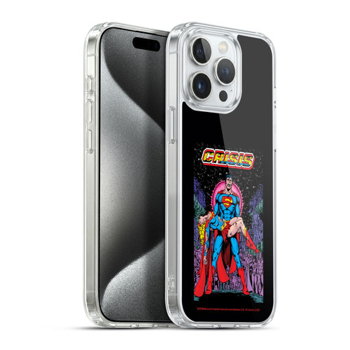 Superman DC Comics Famous Comic Book Covers Supergirl Crisis on Infinite Earths Soft Gel Case for Apple iPhone 15 Pro Max & MagSafe