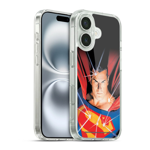 Superman DC Comics Famous Comic Book Covers Mythology Soft Gel Case for Apple iPhone 16 & MagSafe