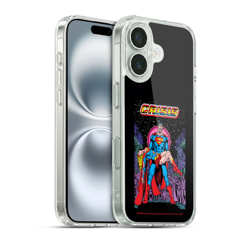 Superman DC Comics Famous Comic Book Covers Supergirl Crisis on Infinite Earths Soft Gel Case for Apple iPhone 16 & MagSafe