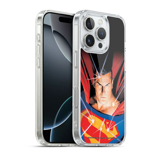 Superman DC Comics Famous Comic Book Covers Mythology Soft Gel Case for Apple iPhone 16 Pro & MagSafe