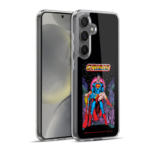 Superman DC Comics Famous Comic Book Covers Supergirl Crisis on Infinite Earths Soft Gel Case for Samsung Galaxy S24+ 5G & MagSafe