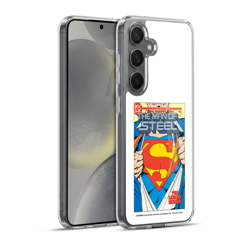 Superman DC Comics Famous Comic Book Covers The Man of Steel 1 Soft Gel Case for Samsung Galaxy S24+ 5G & MagSafe