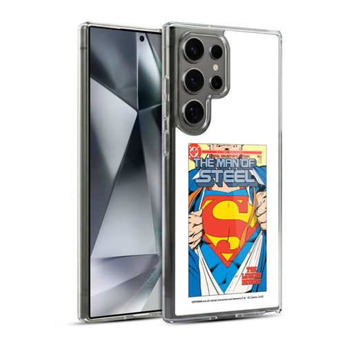 Superman DC Comics Famous Comic Book Covers The Man of Steel 1 Soft Gel Case for Samsung Galaxy S24 Ultra 5G & MagSafe