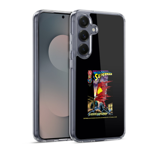 Superman DC Comics Famous Comic Book Covers Death Soft Gel Case for Samsung Galaxy S25 & MagSafe