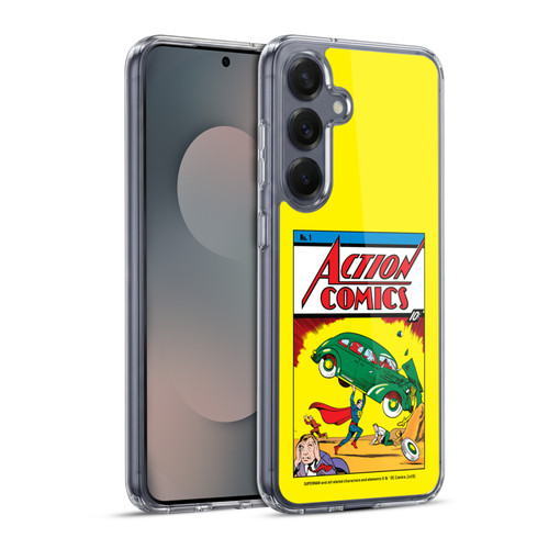 Superman DC Comics Famous Comic Book Covers Action Comics 1 Soft Gel Case for Samsung Galaxy S25+ & MagSafe