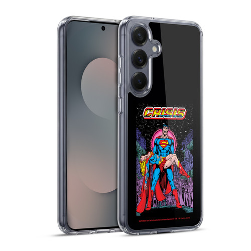Superman DC Comics Famous Comic Book Covers Supergirl Crisis on Infinite Earths Soft Gel Case for Samsung Galaxy S25+ & MagSafe