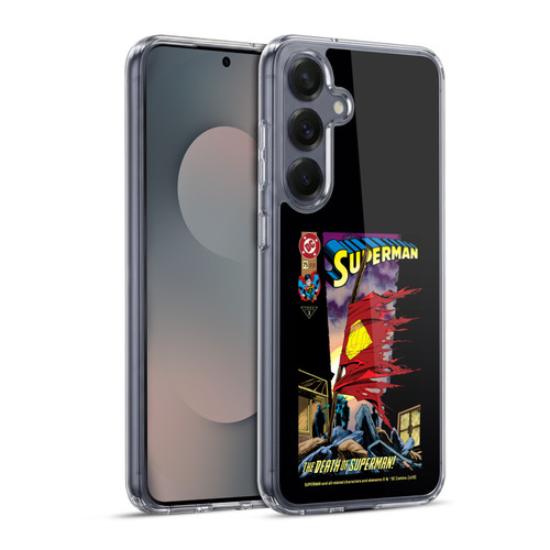 Superman DC Comics Famous Comic Book Covers Death Soft Gel Case for Samsung Galaxy S25+ & MagSafe