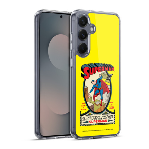 Superman DC Comics Famous Comic Book Covers Number 1 Soft Gel Case for Samsung Galaxy S25+ & MagSafe