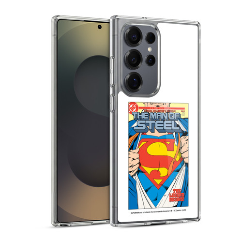 Superman DC Comics Famous Comic Book Covers The Man of Steel 1 Soft Gel Case for Samsung Galaxy S25 Ultra & MagSafe