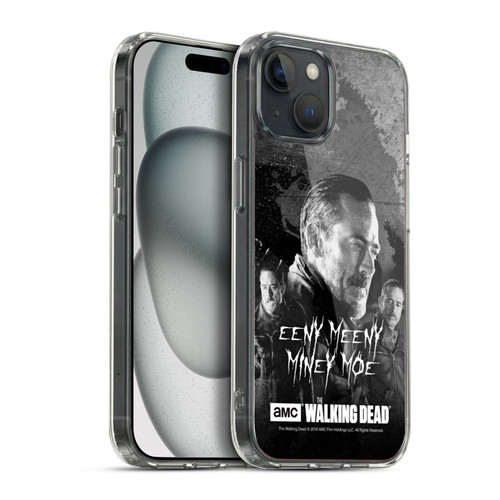 AMC The Walking Dead Negan Eeny Miney BW Soft Gel Case for Apple iPhone 15 Plus & MagSafe