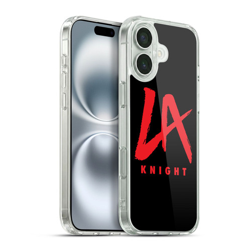 WWE LA Knight Logo Soft Gel Case for Apple iPhone 16 Plus & MagSafe