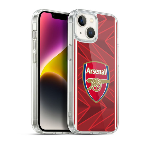 Arsenal FC 2020/21 Crest Kit Home Soft Gel Case for Apple iPhone 14