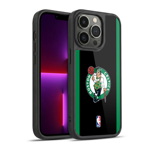 NBA Boston Celtics Logo Black Green Design Gel Armour Case For Apple iPhone 13 Pro