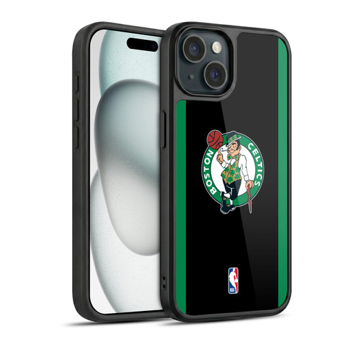 NBA Boston Celtics Logo Black Green Design Gel Armour Case For Apple iPhone 15