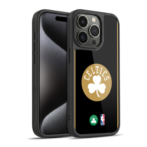 NBA Boston Celtics Logo Black Gold Design Gel Armour Case For Apple iPhone 15 Pro