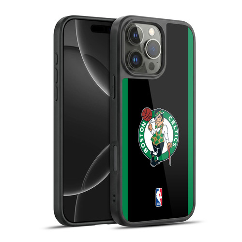 NBA Boston Celtics Logo Black Green Design Gel Armour Case For Apple iPhone 16 Pro Max
