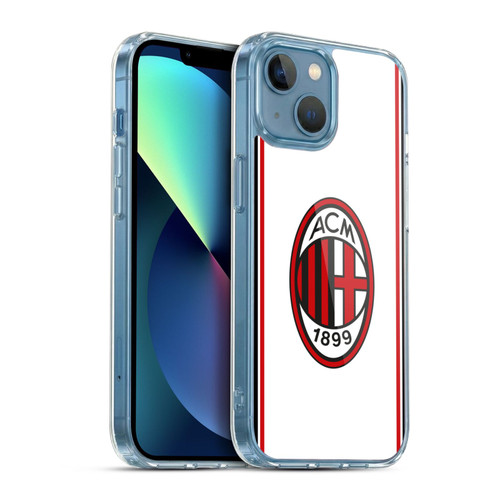 AC Milan 2017/18 Crest Kit Away Soft Gel Case for Apple iPhone 13 Mini & MagSafe
