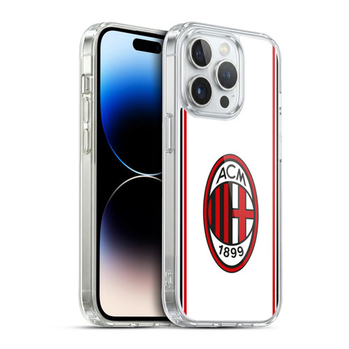 AC Milan 2017/18 Crest Kit Away Soft Gel Case for Apple iPhone 13 Pro & MagSafe
